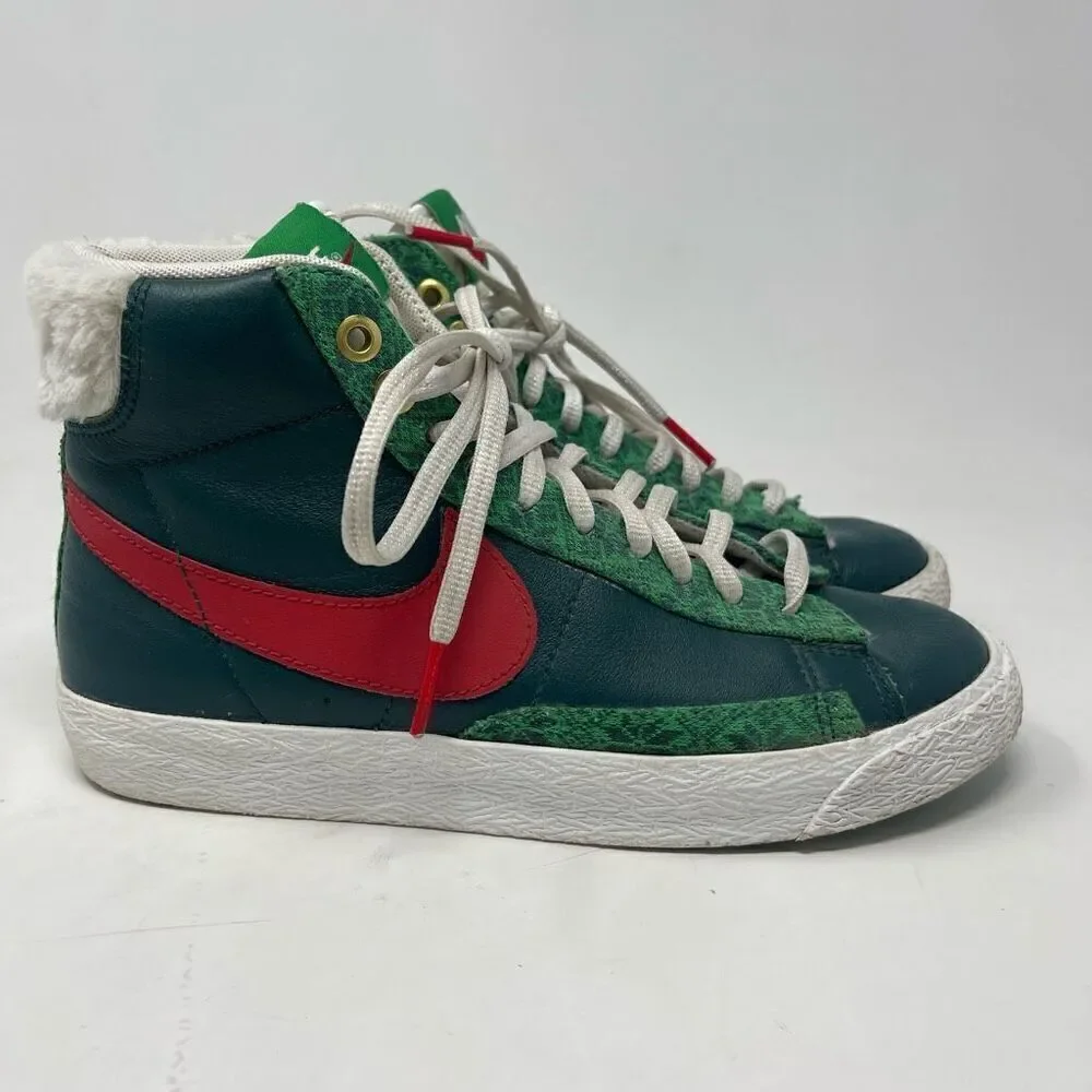 Nike Blazer Mid 77 Vintage Green Red Nordic Christmas Youth 3.5
